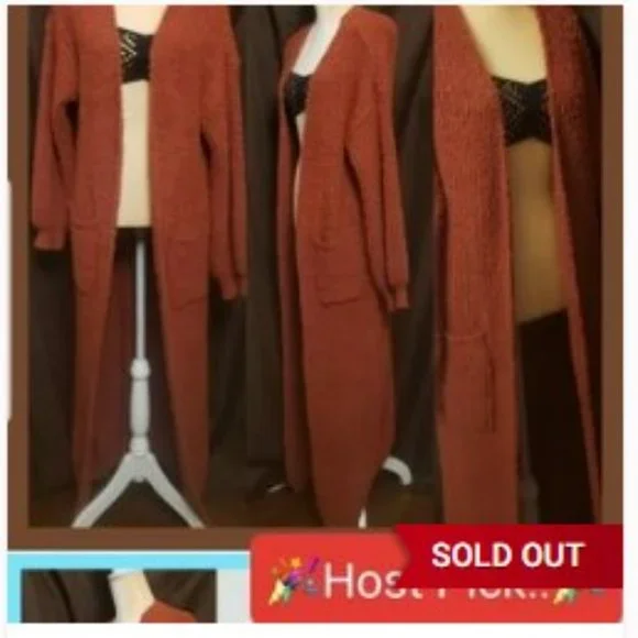 Oversized Maxi Duster Open front Cardigan Puff Black Small New - Picture 10 of 10